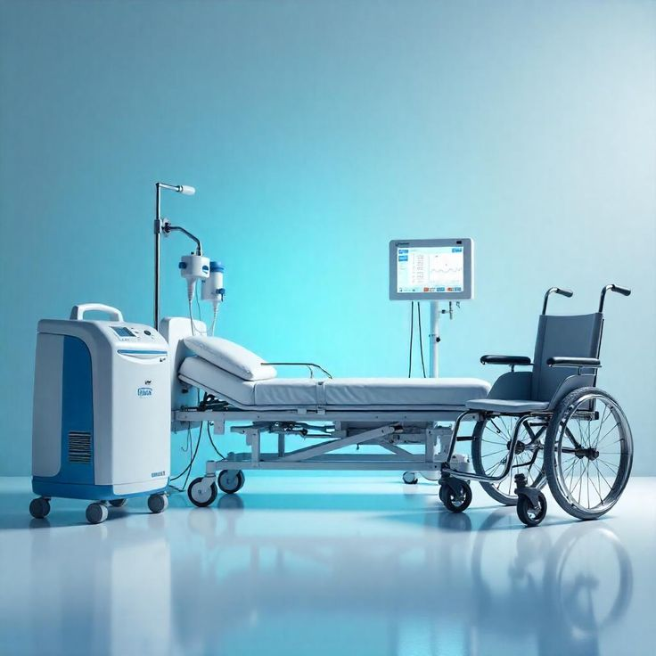 Medical equipment in a hospital